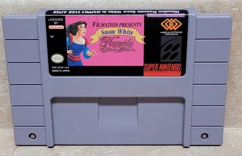 SNOW WHITE IN HAPPILY EVER AFTER SUPER NINTENDO SNES VIDEO GAME AUTHENTIC