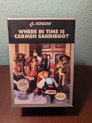 Where in Time is Carmen Sandiego? Complete w/ Encyclopedia Nintendo NES