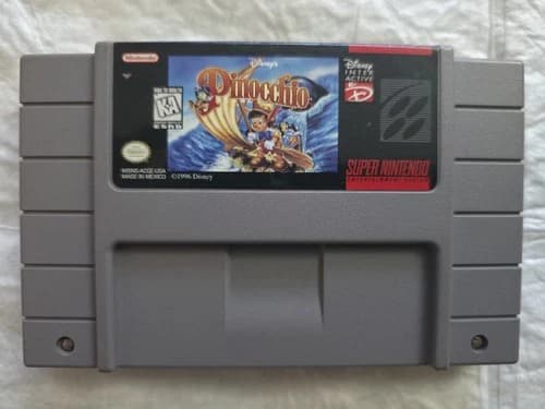 Disney Pinocchio Super Nintendo SNES Clean Authentic Tested