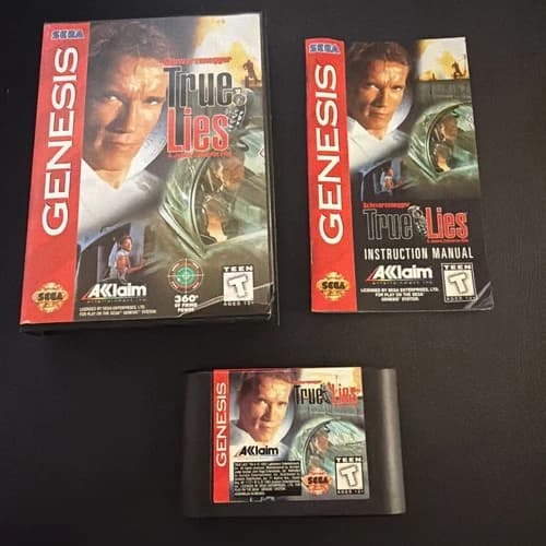 True Lies (Sega Genesis, 1995) Cib Complete
