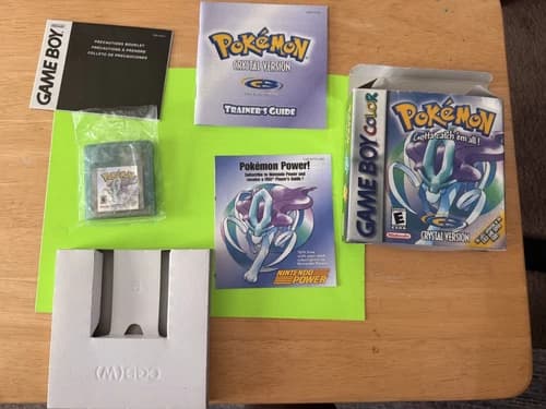 Pokemon Crystal Version 💎 Authentic CIB Game Boy Color Misprint Box Manual Cart