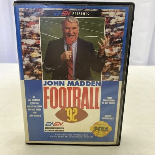 Sega Genesis Game John Madden Football 92 CIB Complete In Box