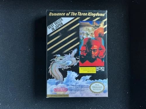 Romance Of The 3 Three Kingdoms Nintendo NES CIB W/ Manual And Inserts Clean!