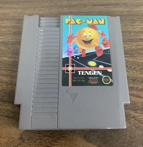Pac-Man (Nintendo Entertainment System NES, 1990) Tengen Gray Cartridge Only