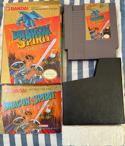 Dragon Spirit: The New Legend NES CIB w Manual Complete Authentic Tested