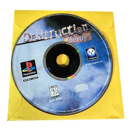 Sony PlayStation 1 PS1 Disc Only TESTED Destruction Derby 1995 BL