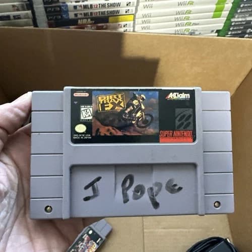 Dirt Trax FX SNES Super Nintendo - Akklaim, Cartridge Only Tested Works