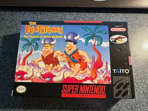 The Flintstones Treasure of Sierra Madrock Super Nintendo (SNES) CIB Complete