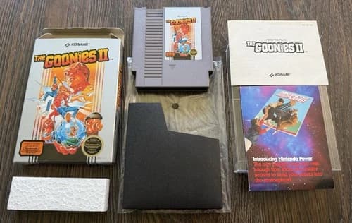 The Goonies II 2 Complete in Box CIB w/Insert! VG Shape! (Nintendo, NES 1987)🔥