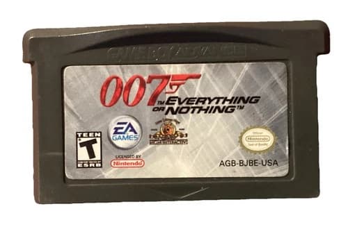 007 Everything or Nothing (Game Boy Advance GBA, 2003) Tested-Cleaned-Free Ship