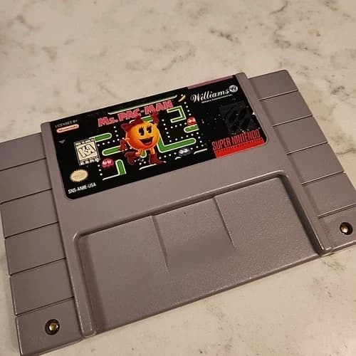Ms. Pac-Man Super Nintendo SNES Authentic Tested And Working Cartridge Only