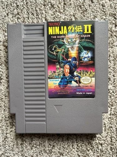 Ninja Gaiden 2 II: The Dark Sword of Chaos (Nintendo 1990) NES Tested Works Well
