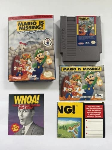 Mario is Missing (Nintendo NES) Complete in Box CIB
