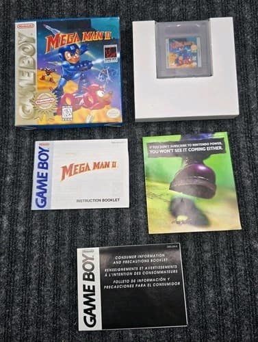 Mega Man II Nintendo Game Boy Complete CIB Box Manual Inserts Authentic