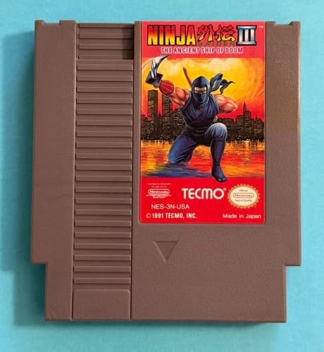 Ninja Gaiden III The Ancient Ship of Doom (Nintendo NES 1991) Tested - Authentic