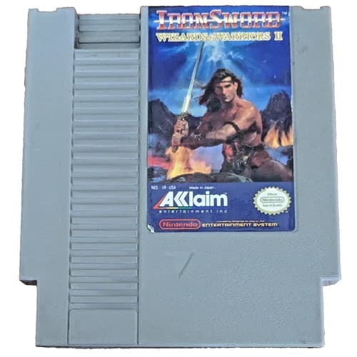 NES Nintendo Iron Sword Wizards and Warriors II Game Cartridge Authentic Tested