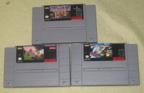 Shooter 3 Pack for SNES EDF, Raiden Trad, Thunder Spirits Tested Nintendo. MINT!