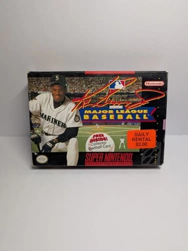 Ken Griffey Jr. Presents Major League Baseball SNES CIB Authentic Tested