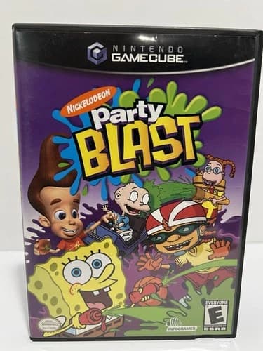 Nickelodeon Party Blast (Nintendo GameCube, 2002) Complete With Manual
