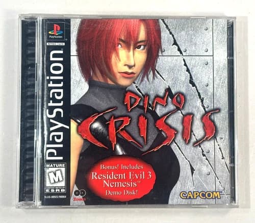 Dino Crisis (Sony PlayStation 1, 1999) w/ Resident Evil 3 Demo Disk PS1 CIB