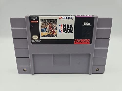 NBA Live '95 (Super Nintendo SNES 1995) - Tested! See Photos