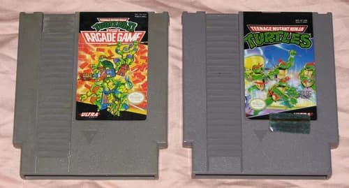 NES Teenage Mutant Ninja Turtles 2: The Arcade Game with TMNT 1 tested working