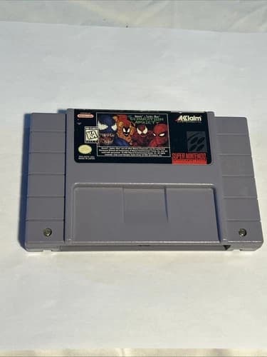 Separation Anxiety SNES Venom Spider-Man Authentic Game Tested Akklaim