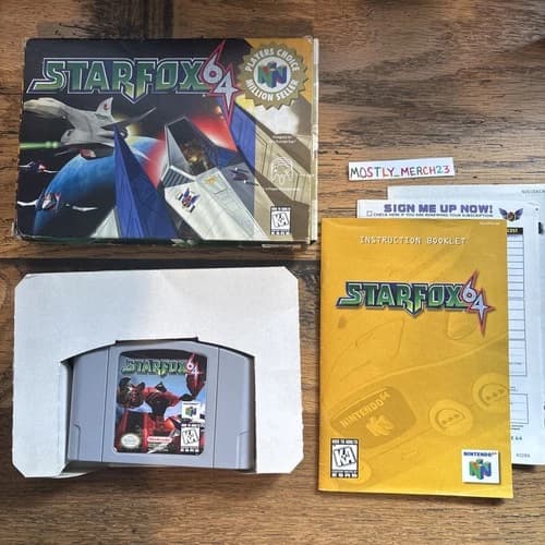 Star Fox 64 N64 Nintendo 64, 1997 Players Choice CIB Complete in Box - Tested