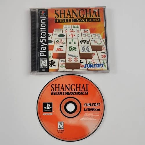 Shanghai True Valor PS1 Sony PlayStation Complete With Manual Tested Mah Jong