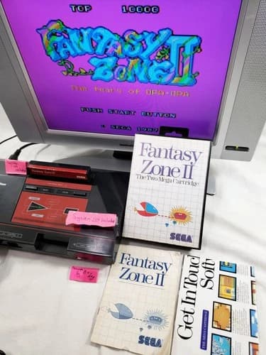 Fantasy Zone II 2 SMS AUTHENTIC Sega Master System COMPLETE Case Manual fantsy