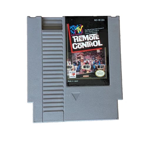 NES Nintendo MTV's Remote Control Game Cartridge 1989 Authentic Cleaned Tested
