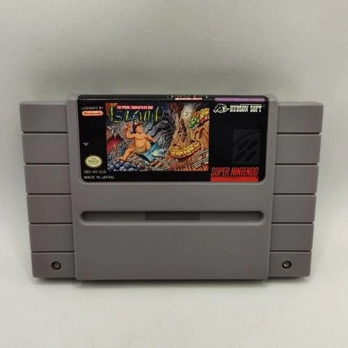 Super Adventure Island (Super Nintendo, 1992) SNES Cleaned Tested and Working