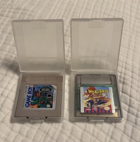 Wacky Races GBC Game Boy Color Authentic! Rare! And Tmnt Back from the sewers