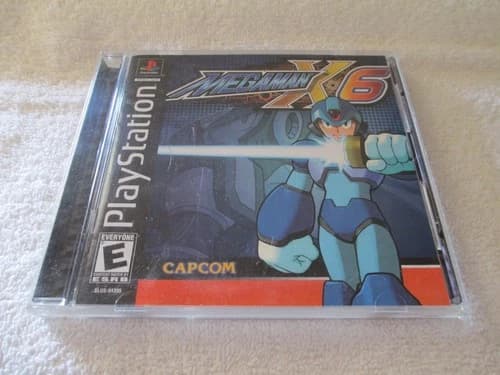MEGA MAN X6 SONY PLAYSTATION PS1 COMPLETE BLACK LABEL CIB AUTHENTIC *CLEAN DISC*