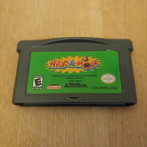 Nintendo Gameboy Advance GBA Whac-A-Mole Cart Only Tested/Workd