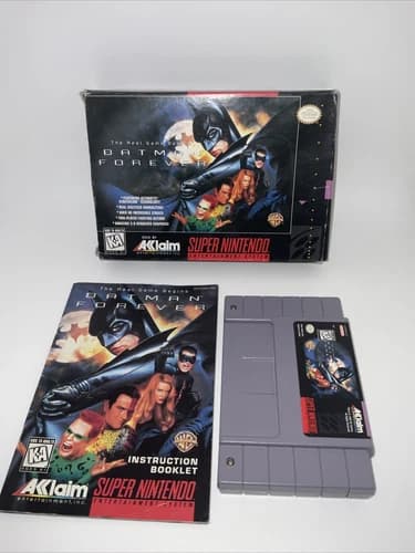 Batman Forever (Super Nintendo Entertainment System, 1995) Complete In Box Clean