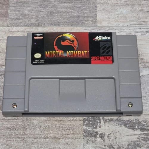 Mortal Kombat (Super Nintendo SNES, 1993) Free Shipping Fully Tested Authentic