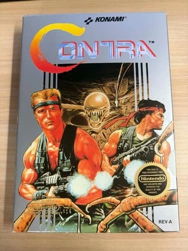 Contra (Nintendo NES, 1988) Complete in Box !