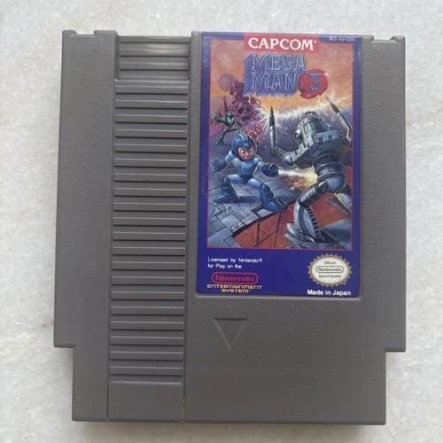 mega man 3 nintendo nes cartridge