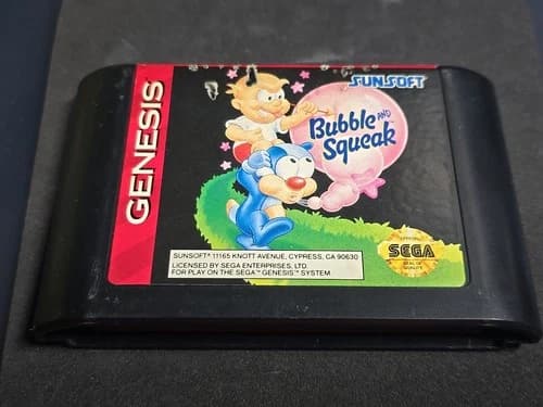 Bubble and Squeak (Sega Genesis, 1994) CART ONLY