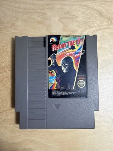 Nintendo NES Friday the 13th Cleaned, Tested & Working Free Shipping