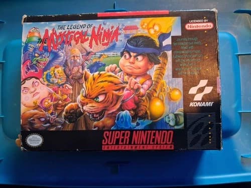 The Legend of the Mystical Ninja (SNES) Cartridge, Box, Manual, Working