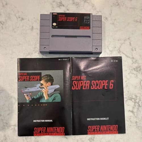 Nintendo Super Scope 6 Shooter (Nintendo SNES, NTSC-U/C) w/ Manuals Included