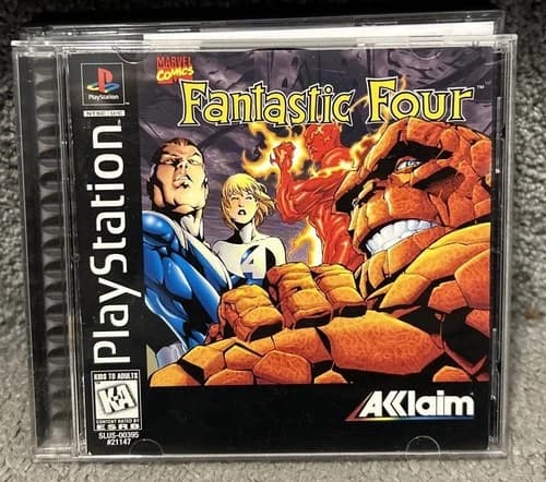Fantastic Four Sony PlayStation 1 PS1 Complete Game Case Manual W/Reg Card