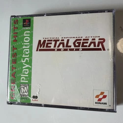 Metal Gear Solid PS1 Greatest Hits 2 Disc Complete PlayStation Tested