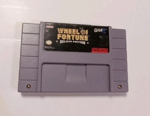 Wheel of Fortune - Deluxe Edition (Nintendo SNES, 1993) Cartridge Only-A