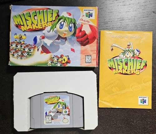 Mischief Makers N64 Complete In Box CIB CLEAN !! Nintendo 64