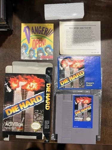 Die Hard for Nintendo NES Complete in Box CIB - RARE! Great Condition!!