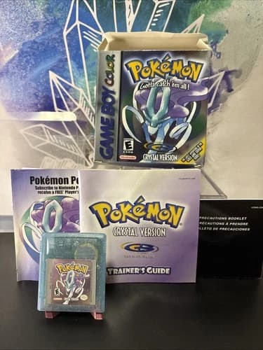 Pokemon Crystal Version - Nintendo GameBoy Color - Authentic, Working, CIB ✨