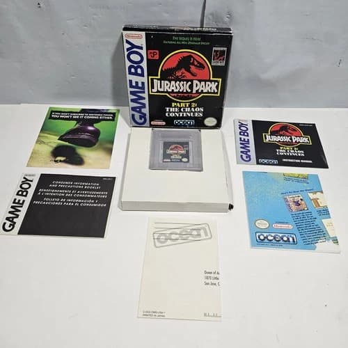Jurassic Park Part 2: The Chaos Continues Nintendo Game Boy CIB